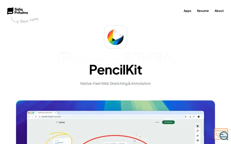 Screenshot of PencilKit
