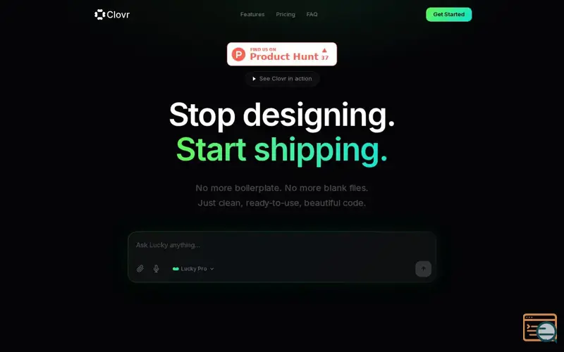 Screenshot of Clovr