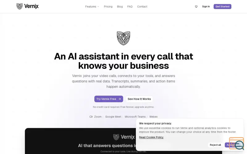 Screenshot of Vernix