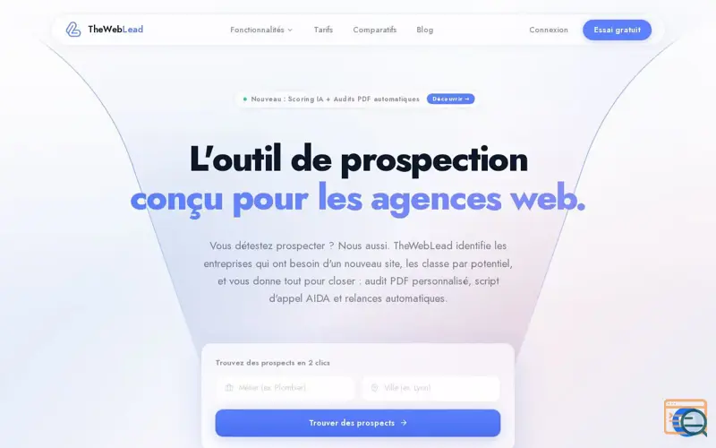 Screenshot of TheWebLead