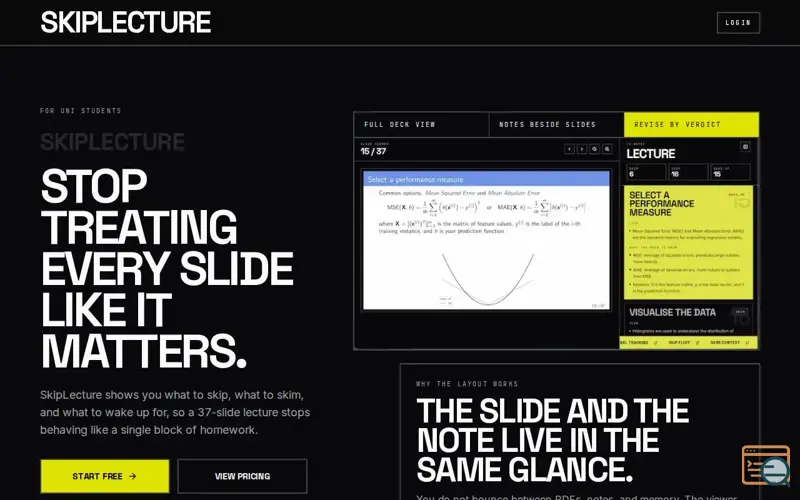 Screenshot of SkipLecture