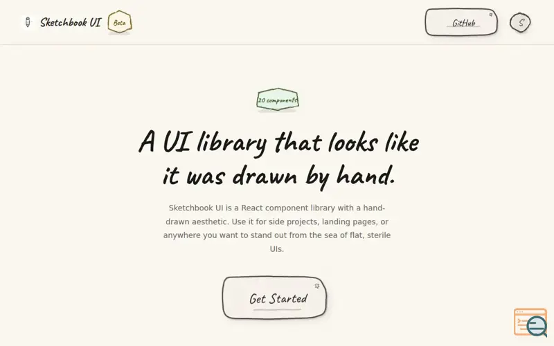 Screenshot of Sketchbook UI