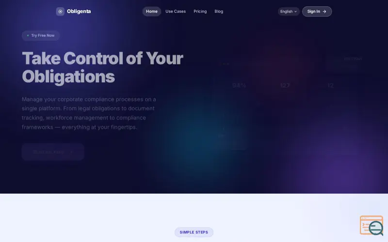 Screenshot of Obligenta