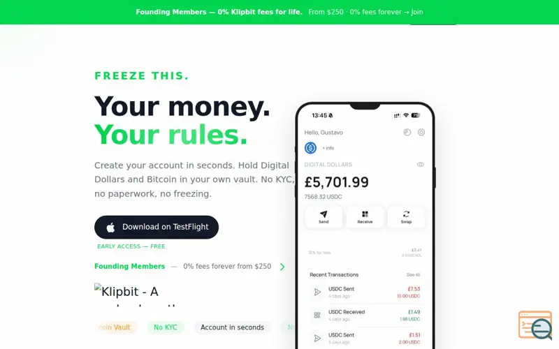 Screenshot of Klipbit