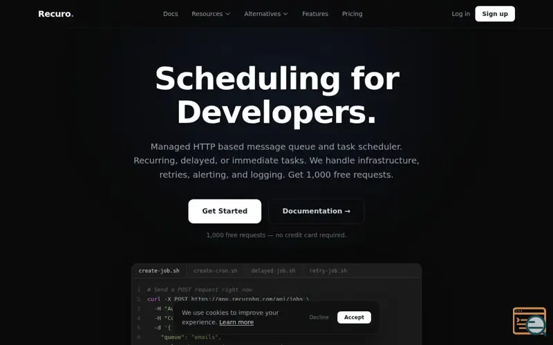Screenshot of Recuro