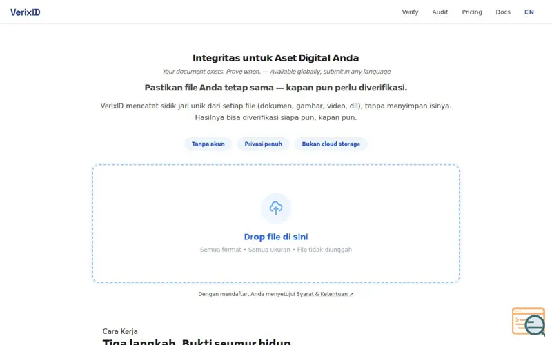 Screenshot of VerixID