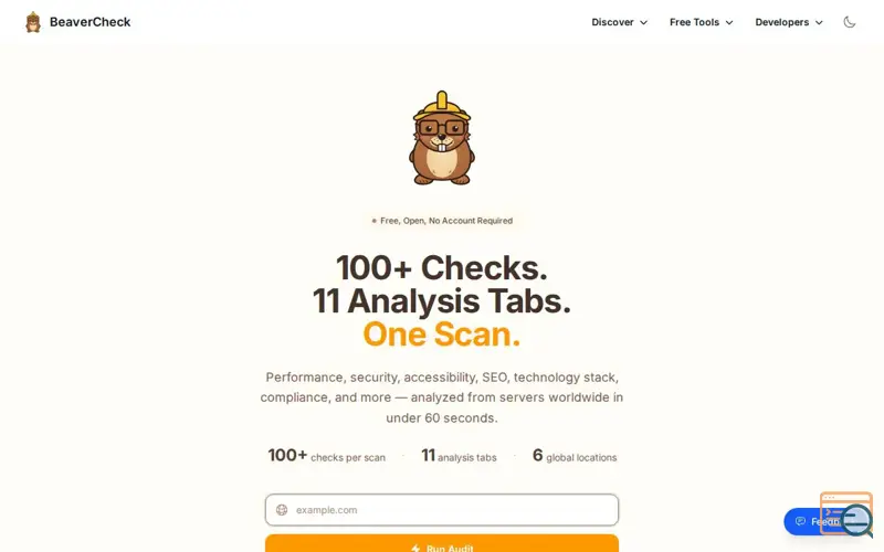 Screenshot of BeaverCheck