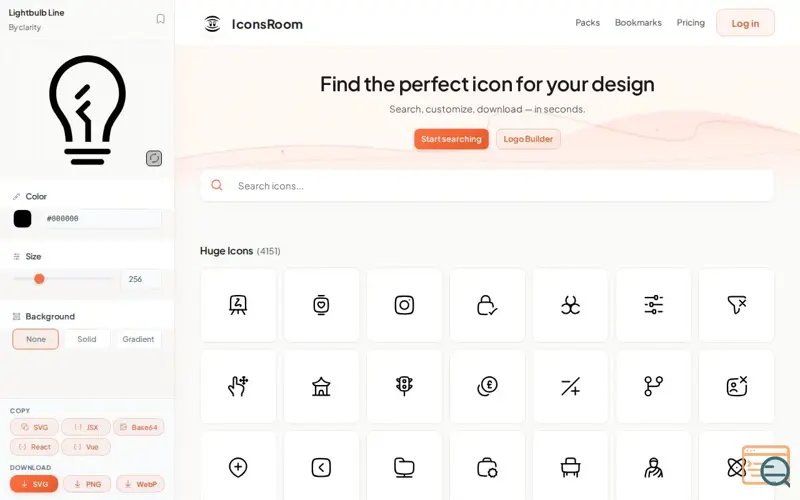 Screenshot of IconsRoom