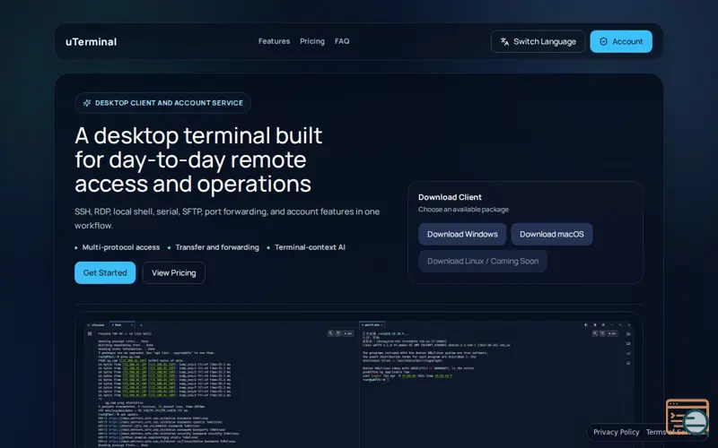 Screenshot of uTerminal