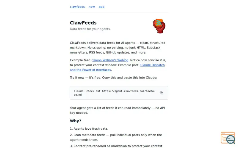 Screenshot of ClawFeeds