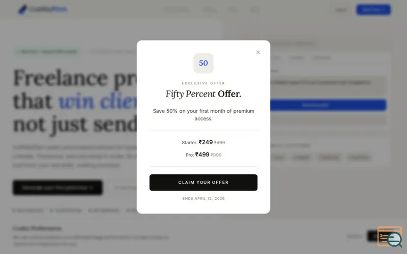 Screenshot of CraftMyPitch