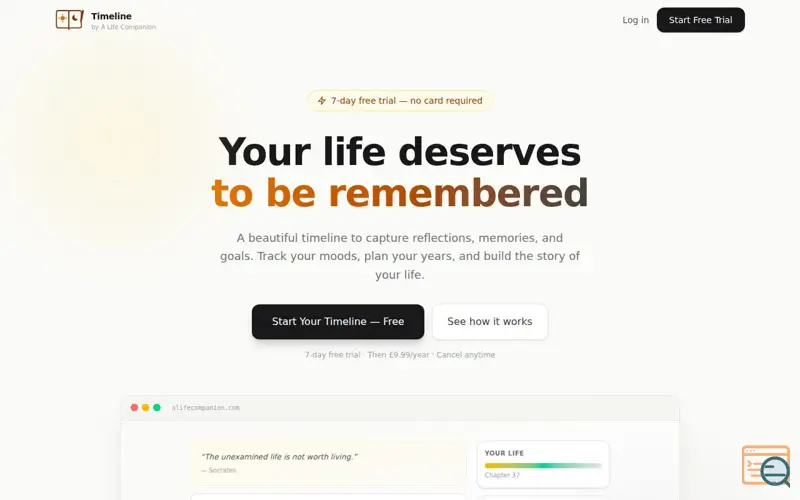 Screenshot of Timeline - A Life Companion