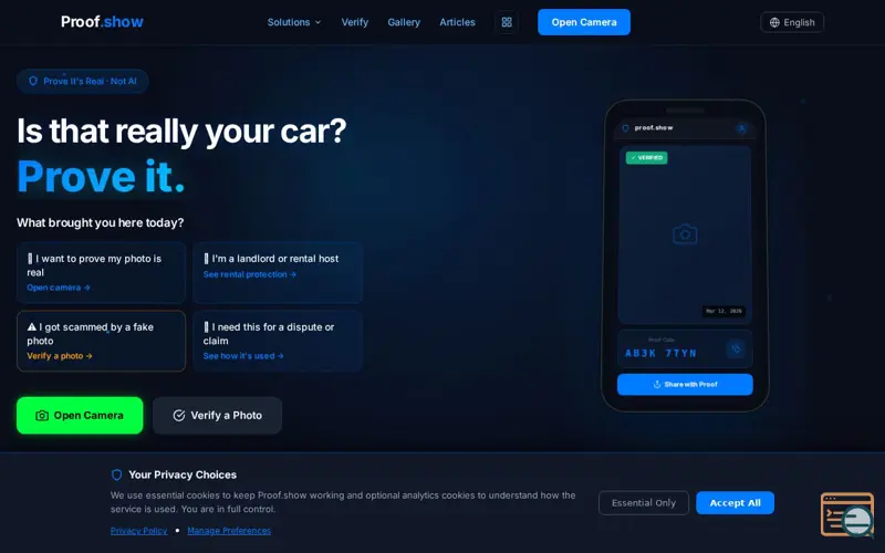 Screenshot of Proof.show