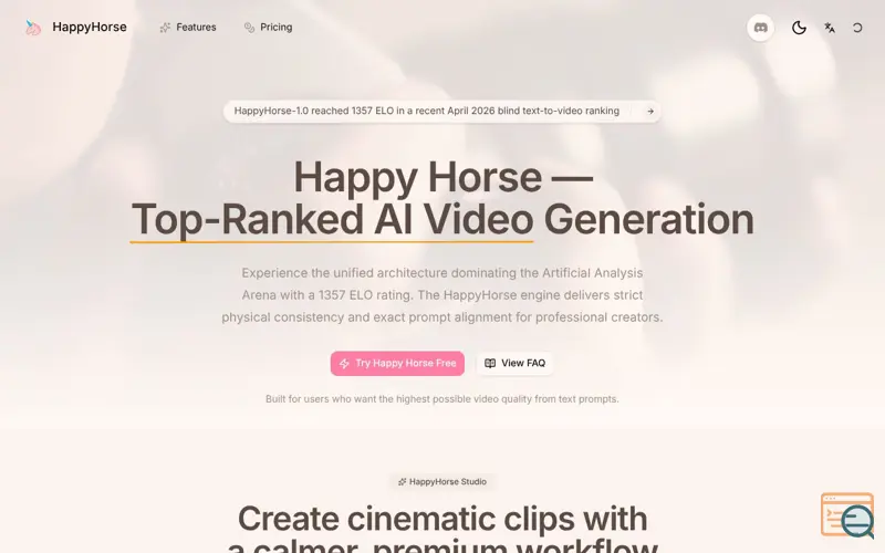 Screenshot of HappyHorse