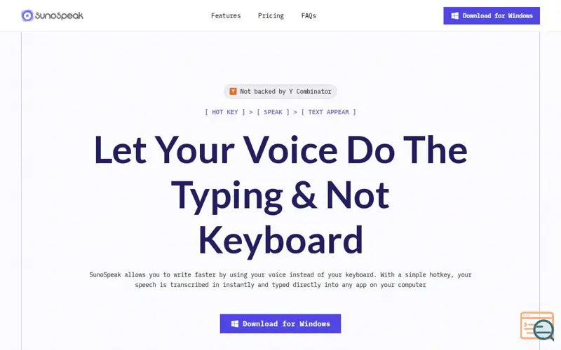 Screenshot of SunoSpeak