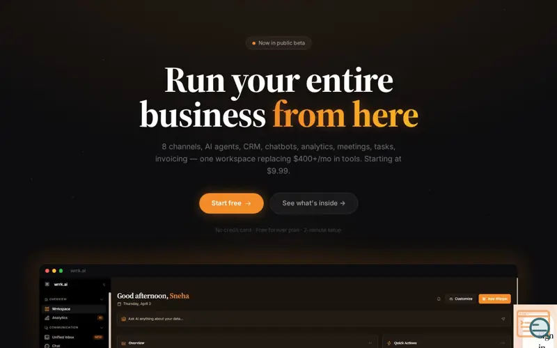 Screenshot of wrrk.ai