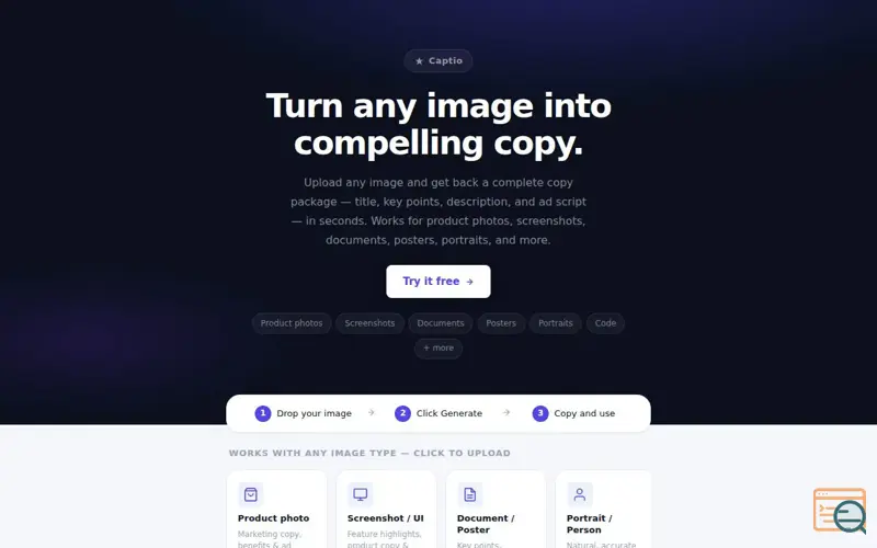 Screenshot of captio