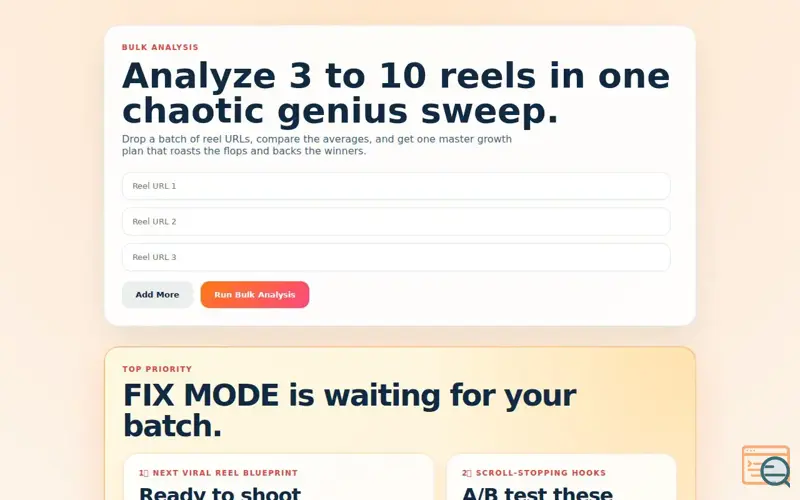 Screenshot of Instagram Reel Analyzer