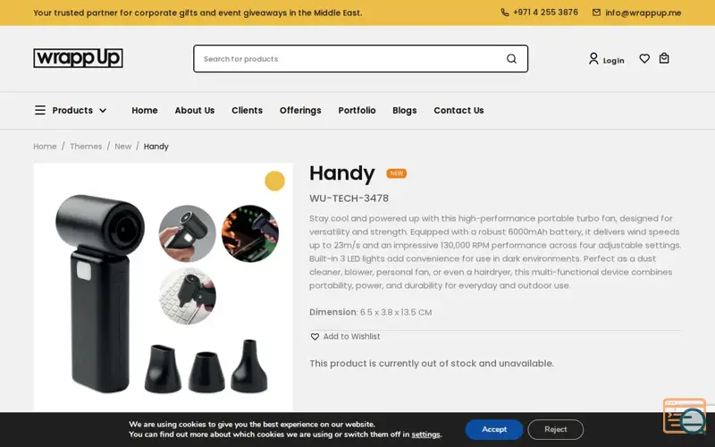 Screenshot of Wrapp Up