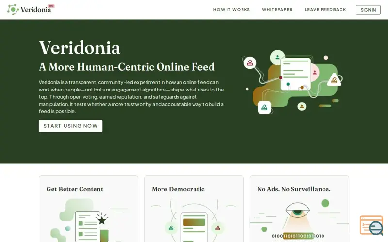 Screenshot of A social feed with no algo where communities decide what gets seen