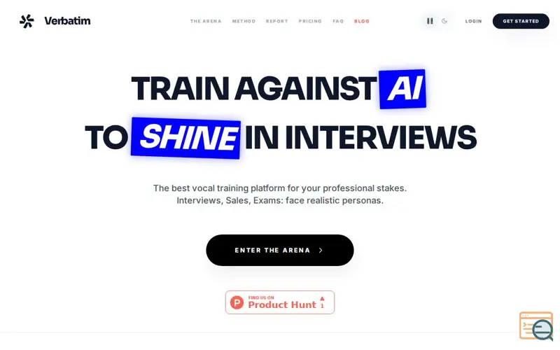 Screenshot of Verbatim