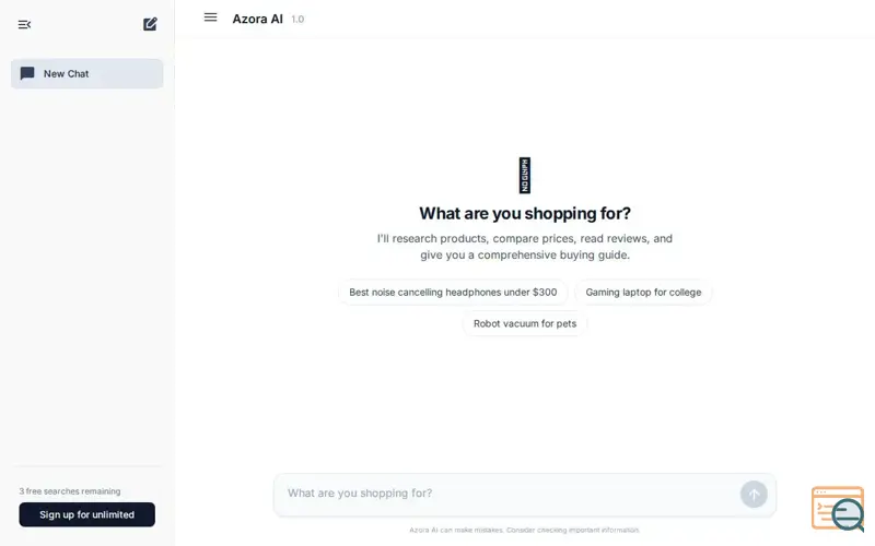 Screenshot of AIAzora