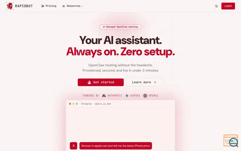 Screenshot of Rapidbot