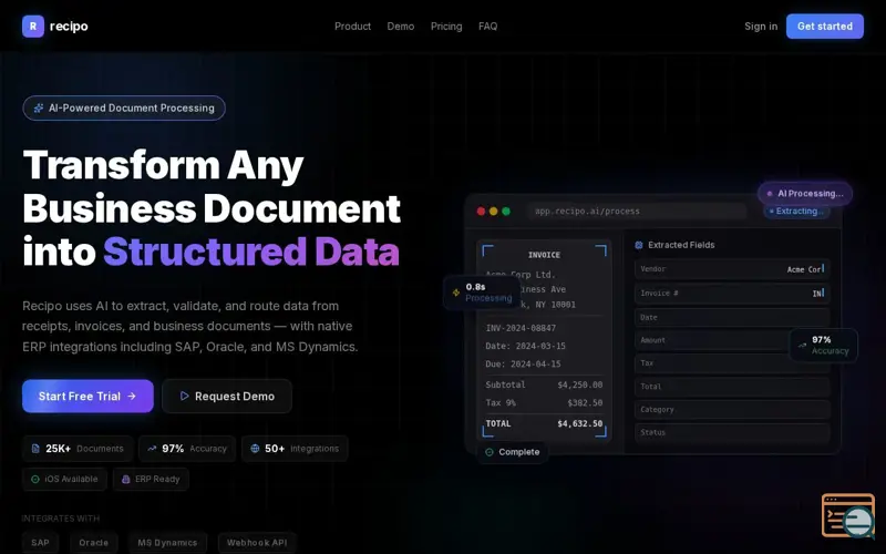 Screenshot of Recipo