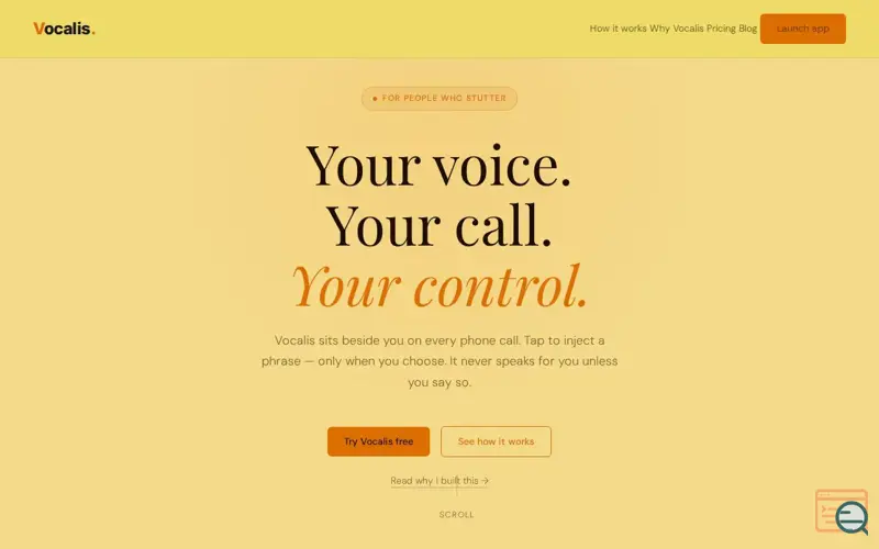 Screenshot of Vocalis