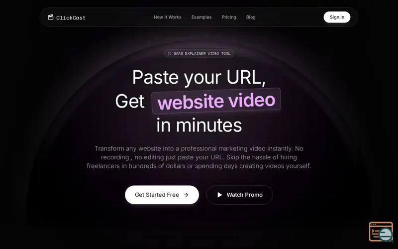 Screenshot of ClickCast