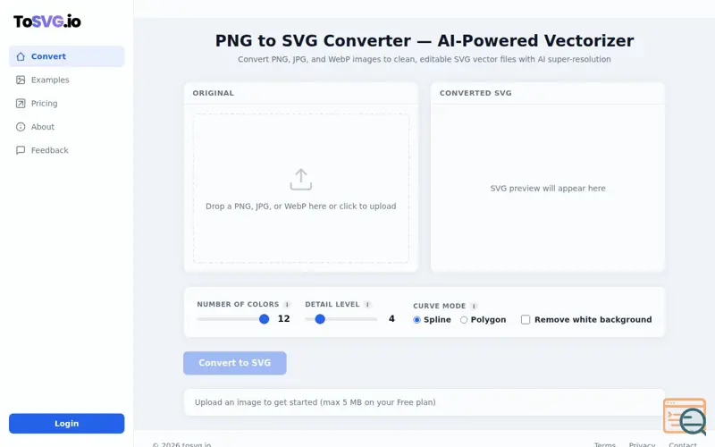 Screenshot of PNG to SVG
