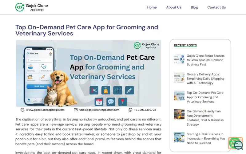 Screenshot of Home Cleaning Service app