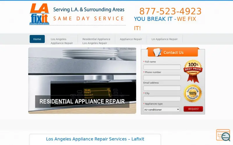 Screenshot of LA FixIt