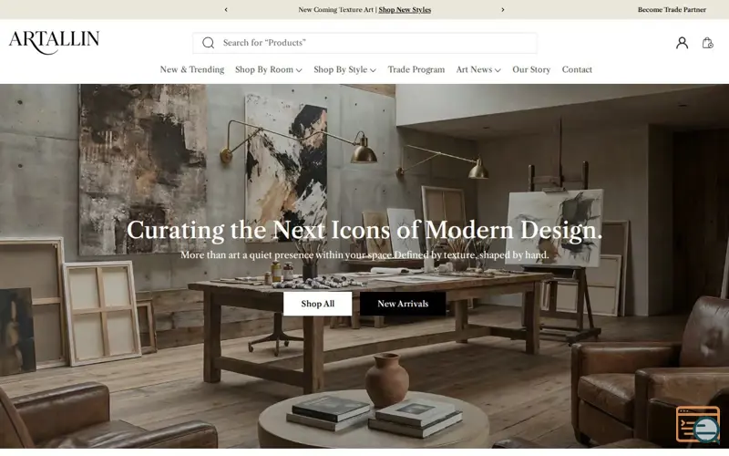 Screenshot of artallin