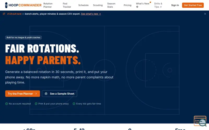 Screenshot of HoopCommander