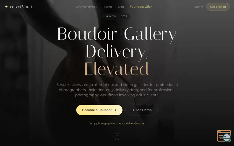 Screenshot of VelvetVault