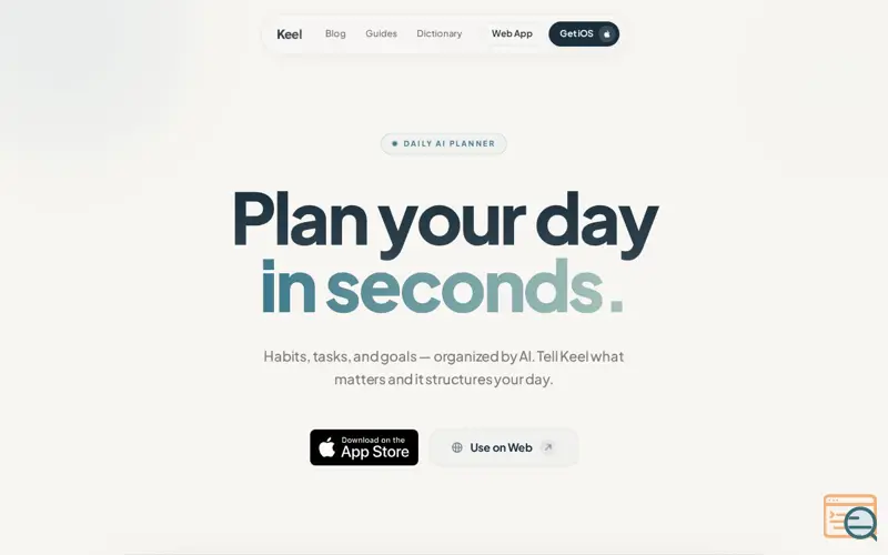 Screenshot of Keel Habits