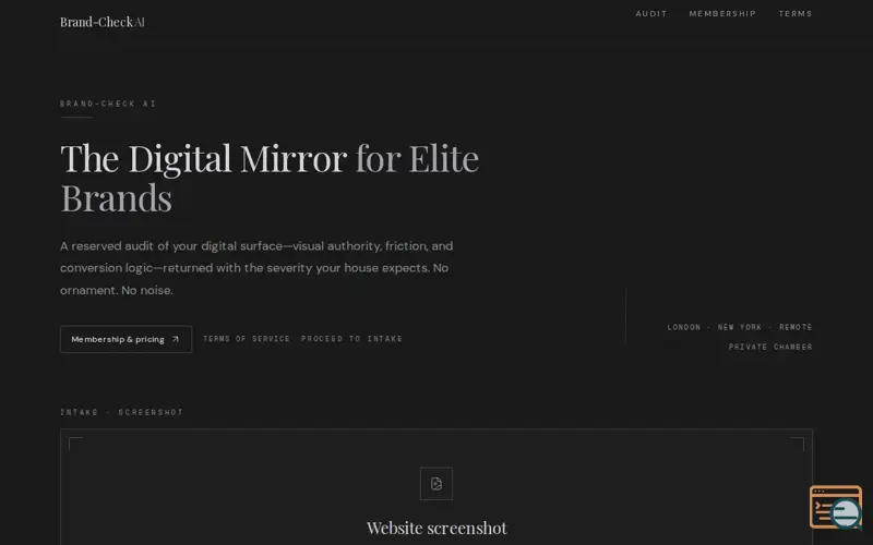 Screenshot of BrandCheck AI