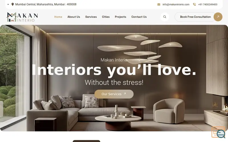 Screenshot of Makan Interio