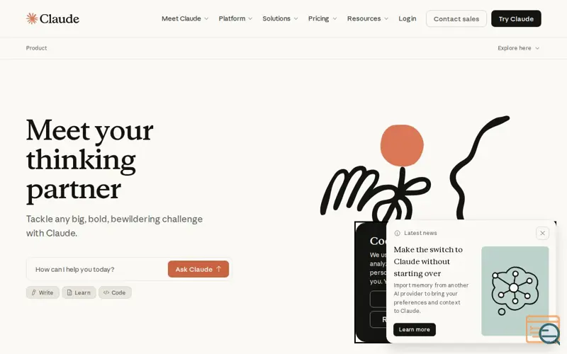 Screenshot of Claude Advisor tool