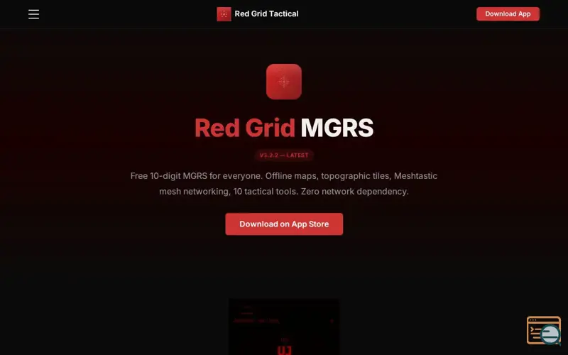 Screenshot of Topo maps and Meshtastic mesh networking in MGRS navigator