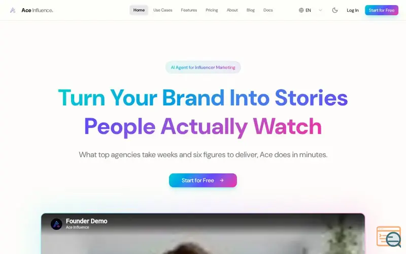 Screenshot of Ace Influence