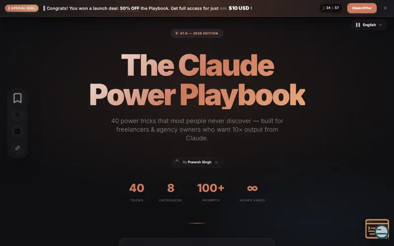 Screenshot of The Claude Power Playbook