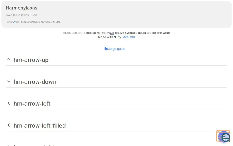 Screenshot of HarmonyIcons