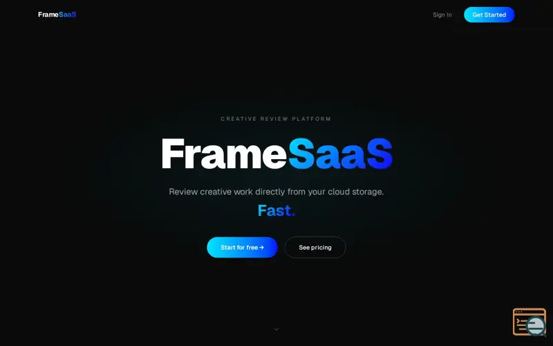 Screenshot of FrameSaaS