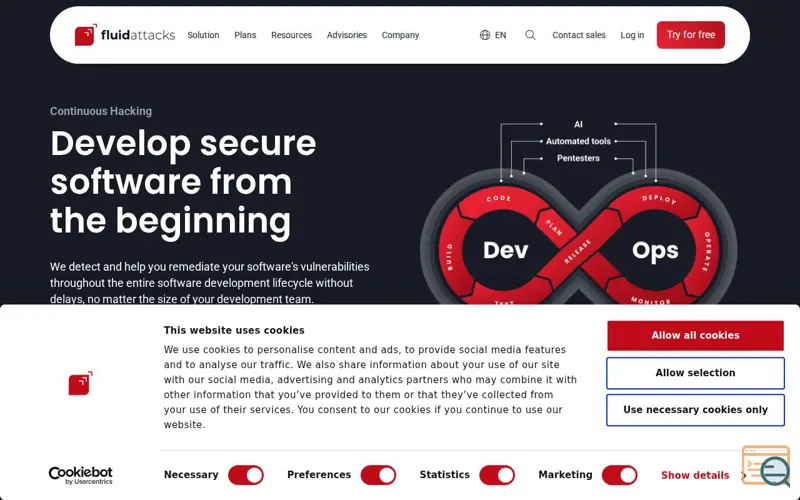 Screenshot of Fluid Attacks' Continuous Hacking