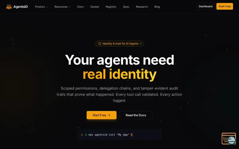 Screenshot of AgentsID