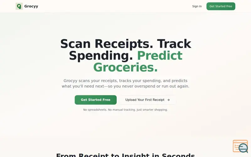 Screenshot of Grocyy