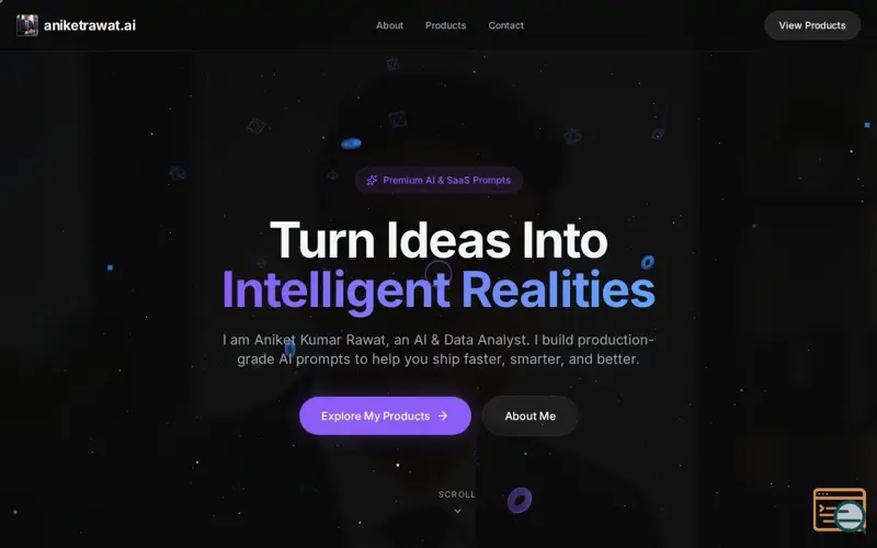 Screenshot of Digital Products