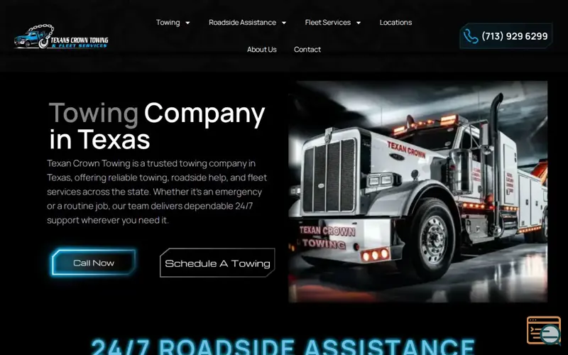 Screenshot of Texans Crown Towing